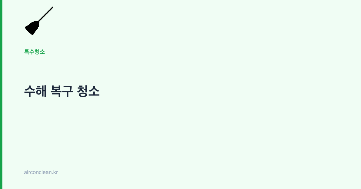 수해 복구 청소