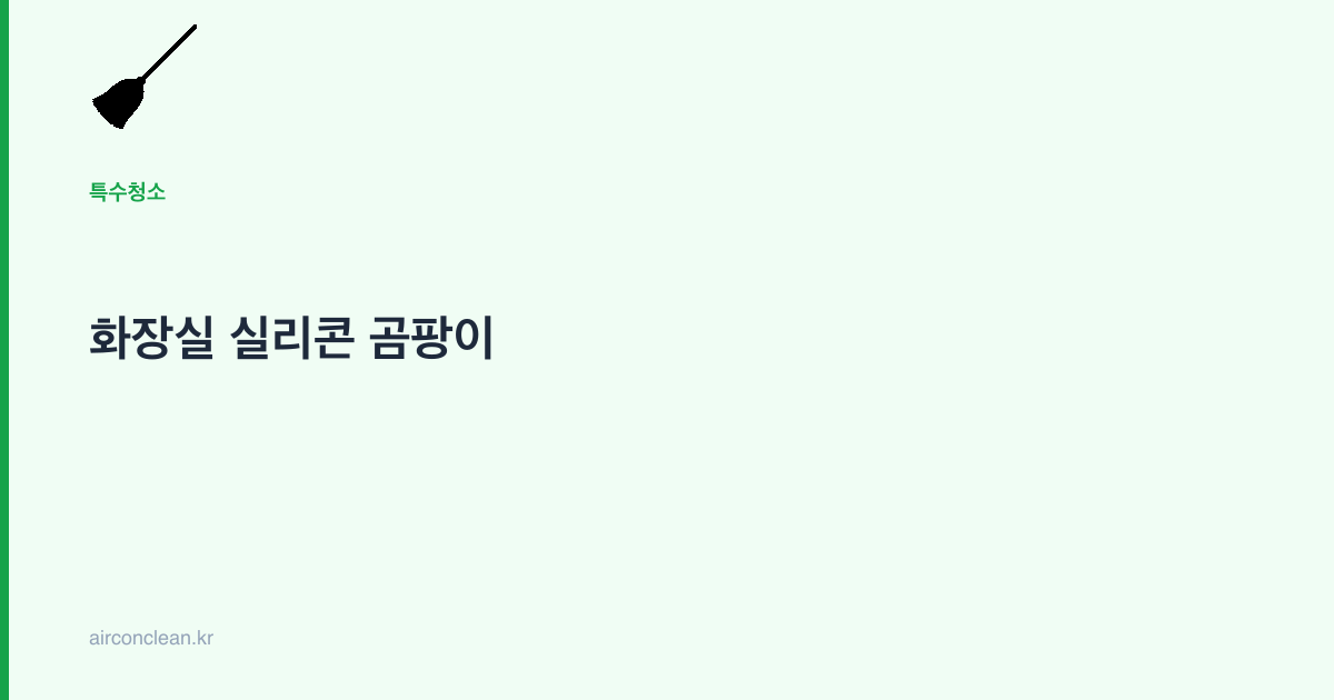 화장실 실리콘 곰팡이